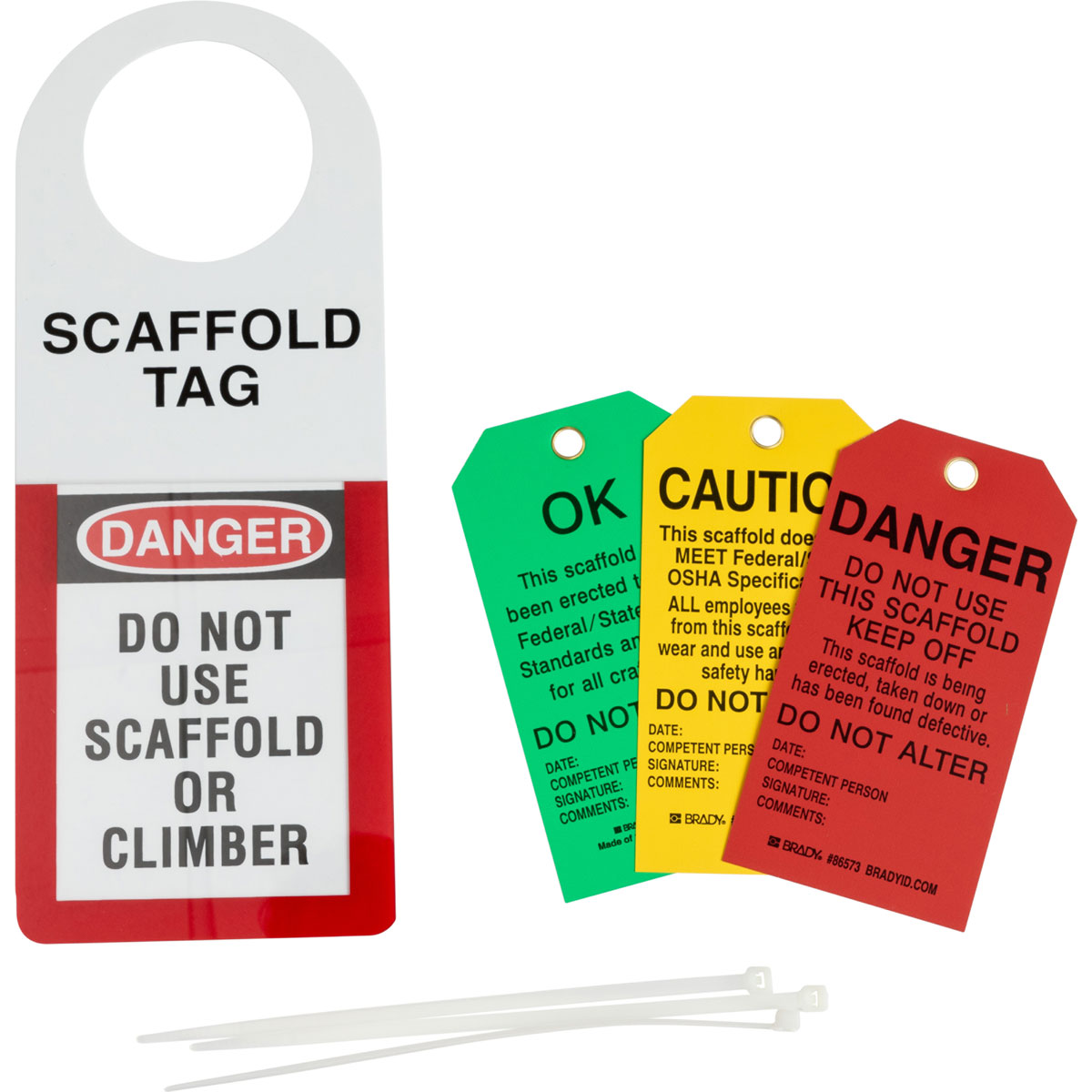 SCAFFOLDING TAG AND HOLDER